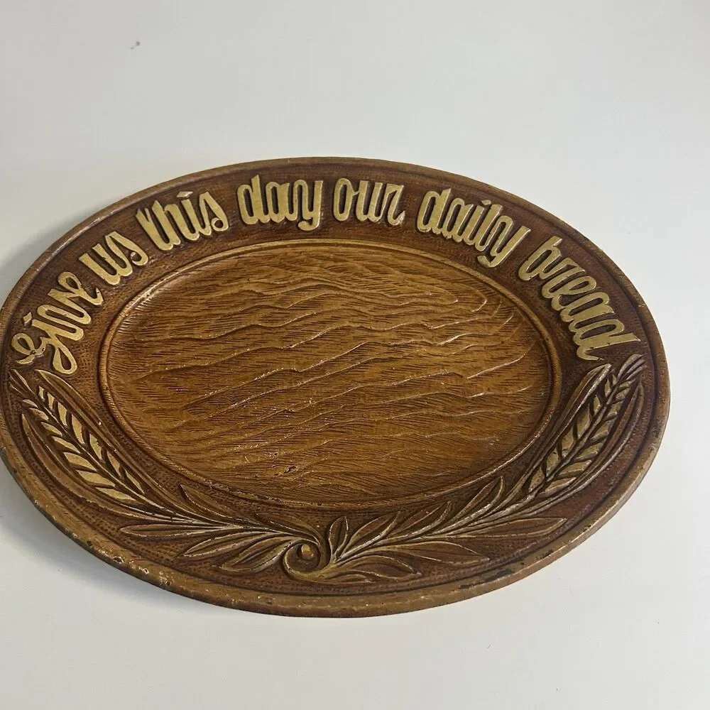 VTG Faux Wood Platter 1954 Multi Products Inc 